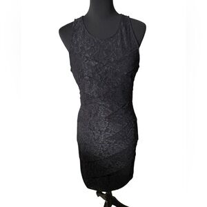 White House Black Market Instantly Slimming Black Lace Sheath Dress Womens 10